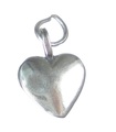 Charm de plata de ley con forma de corazón .925 x 1 Charms de amor de corazones