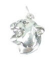 Cougar Head sterling silver 2D charm hänge .925 x1 Cougars Heads berlocker