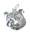 Bulldog Bull Dog charm i sterling silver .925 x 1 Hundar charm