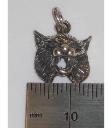 Silver Pewter Cheetah Charms, Tiger Charm, Big Cat Charm For