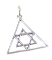 Breloque en argent sterling étoile de David - pendentif .925 x 1 Pendentifs juif