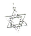 Star of David sterling silver charm pendant .925 x 1 Jewish charms