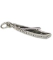 Kanu mit Paddel Sterling Silber Charm.925 x 1 Indianer Charms