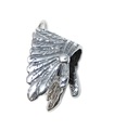 Coiffe amérindienne charme en argent sterling .925 charmes War Bonnet