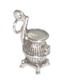 Grytbottnad spis i sterling silver charm .925 Kaminer