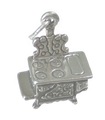 Charm de plata esterlina AGA para cocina de estufa .925 x 1 Cocinas Charms de estufas