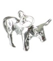 Ciondolo in argento sterling Long Horn Steer .925 x 1 ciondoli per bovini