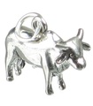 Brahma Bull charm i sterling silver .925 x 1 Cattle Bull berlocker