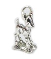 Baby Deer - Fawn sterling silver charm .925 x 1 Fawns charm