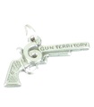 Charm de plata esterlina de pistola .925 x 1 Charms de armas de pistolas