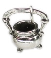 Cooking Pot Cauldron sterling silver charm .925 x 1 Witches charms