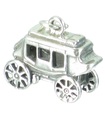 Stagecoach Sterling Silber Charm .925 x 1 Stage Coach Cowboy Charms