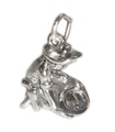 Charm panner de plata esterlina con bateo de oro .925 x 1 Charms Prospector