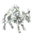 Pack Mule Donkey berlocker i sterling silver .925 x 1 Mules Donkeys berlocker