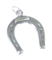 Colgante grande de plata de ley con forma de herradura .925 x 1 Lucky Horse Shoe