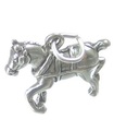 Breloque en argent sterling cheval Clydesdale .925 x 1 Breloques chevaux