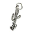 Kaktus Sterling Silber Charm .925 x 1 Kakteenwüste Charms