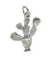 Ciondolo in argento sterling cactus di fico d'india .925 x 1 ciondoli del deserto