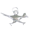 Roadrunner bird sterling silver charm .925 x 1 Road Runner charms birds