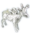 Antelope sterling zilveren bedel .925 x 1 Antilope bedel