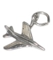 Jet Plane Aircraft charm i sterling silver .925 x 1 Jets Planes berlocker