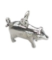 Charm cochon en argent sterling .925 x 1 Cochons et cochons cochons charmes