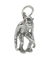 Charm de plata esterlina chimpancé .925 x 1 Charms de monos y simios