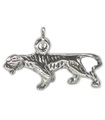 Charm de plata de ley con tigre .925 x 1 Charms de Big Cats Tigers