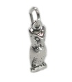 Eule Vogel Sterling Silber Charm .925 x 1 Eulen Vögel Charms