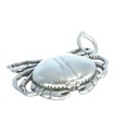 Charm in argento sterling di granchio .925 x 1 Charms di crostacei di mare di cancro di granchi