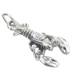 Breloque homard en argent sterling .925 x 1 Breloques homards animaux marins