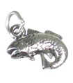 Charm de plata de ley de pez lubina .925 x 1 Charms de pescador de pesca de peces