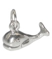 Charm de plata de ley de ballena .925 x 1 Charms de ballenas de Gales