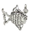 Angelfish 3D charm i sterling silver .925 x 1 Angel Fish berlocker