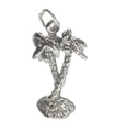 Palme Sterling Silber Charm .925 x 1 Palms Trees Urlaub