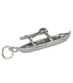 Outrigger Canoe sterling silver charm .925 x 1 Tonga Hawaii Canoes