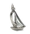 Charm in argento sterling Barca a vela Yacht .925 x 1 Barche a vela e yacht