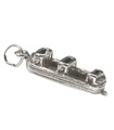 Narrow Canal Boat sterling silver charm .925 x 1 Barges charms