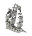 Charm in argento sterling Galeone nave pirata .925 x 1 Navi e galeoni