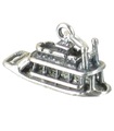 Ciondolo in argento sterling battello fluviale .925 x 1 Ciondoli barche fluviali