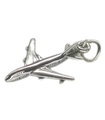 747 Airplane Aeroplane Plane Jet sterling silver charm .925 x 1 Planes