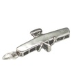 Biplan charm i sterling silver .925 x 1 Bi-plane flygplan charm