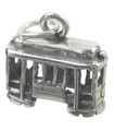 Spårvagn linbana sterling silver charm .925 x 1 Spårvagnar Kabellister