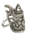 Boccale di birra piccolo charm in argento sterling .925 x 1 Ale e ciondoli per bere