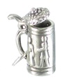 Charm de plata de ley Beerstein .925 x 1 Charm para beber jarra de cerveza