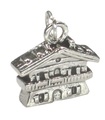 Chalet Lodge charm i sterlingsilver .925 x 1 Skidåkning