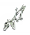 Ski mit Stöcken und Schuhen Sterling Silber Charm .925 x 1 Ski Charms