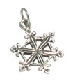 Copo de nieve Charm de plata de ley Copo de nieve .925 x 1 Charms de copos de nieve