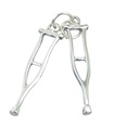 Crutches sterling silver charm .925 x 1 pair Crutch Broken Leg charms