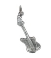 Ciondolo in argento sterling per chitarra .925 x 1 Ciondoli musicali per chitarre